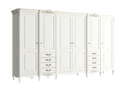 Шкаф 6 дверей Atelier Gold APg626E-K02-G