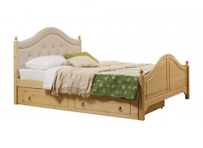 Кровать мягкая Кая - 2 с ящиками (160)