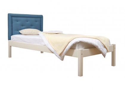 Кровать мягкая - 2/1 с накладной спинкой (90) Классик