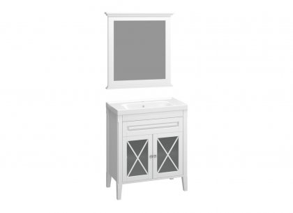 Комплект для ванной Палермо 80 (белый матовый) Opadiris