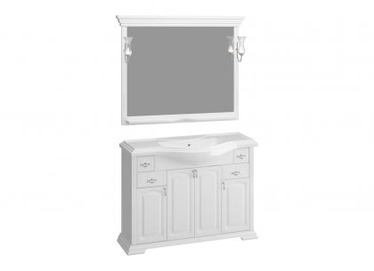 Комплект для ванной Риспекто 120 (белый матовый) Opadiris