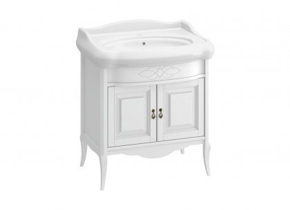 Тумба Лоренцо 80 (белый матовый) Opadiris