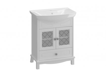 Тумба Омега 65 (белый матовый) Opadiris