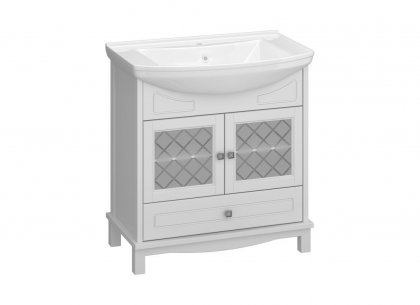 Тумба Омега 75 (белый матовый) Opadiris