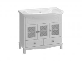 Тумба Омега 85 (белый матовый) Opadiris