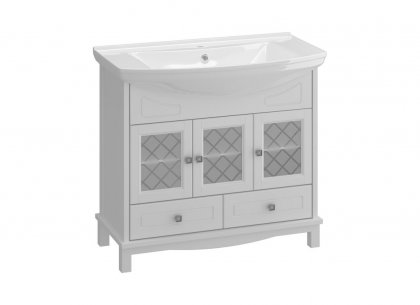 Тумба Омега 85 (белый матовый) Opadiris