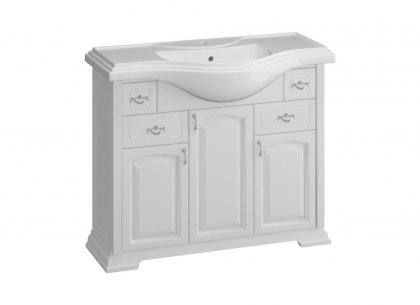 Тумба Риспекто 105 (белый матовый) Opadiris