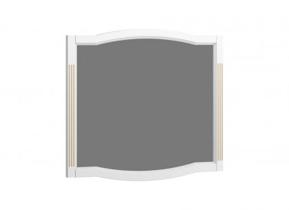 Зеркало Лаура 100 (белый матовый с бежевой патиной) Opadiris