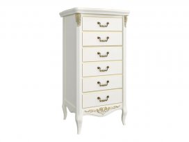 Комод высокий 6 ящиков Romantic Gold R108g