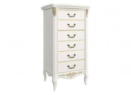 Комод высокий 6 ящиков Romantic Gold R108g