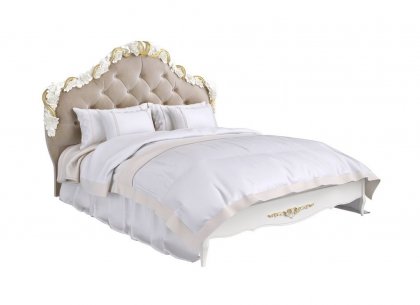 Кровать с мягким изголовьем 160×200 Romantic Gold R416-K02-G-B01