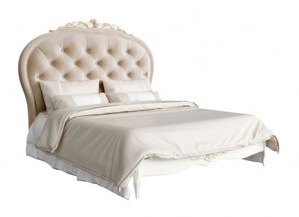 Кровать с мягким изголовьем 160×200 Romantic Gold R516D-K02-G-B01