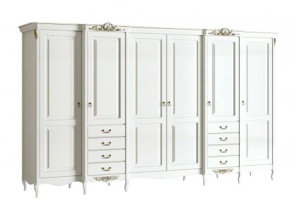 Шкаф 6 дверей Romantic Gold R626E-K02-G