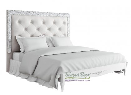 Кровать с мягким изголовьем 180×200 Silvery Rome S218D-K00-S-B07