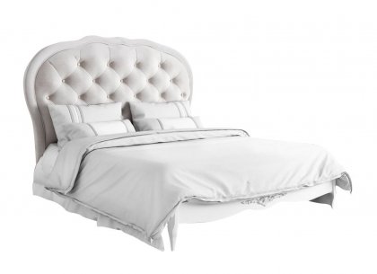 Кровать с мягким изголовьем 160×200 Silvery Rome S516-K00-S-B07