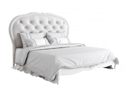 Кровать с мягким изголовьем 180×200 Silvery Rome S518-K00-S-B07