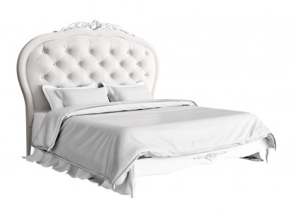 Кровать с мягким изголовьем 180×200 Silvery Rome S518D-K00-S-B07