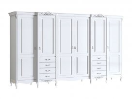 Шкаф 6 дверей Silvery Rome S626E-K00-S