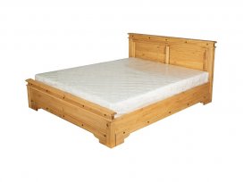 Кровать Викинг 01 (180) с низкой спинкой с настилом (мёд)