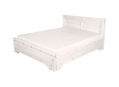 Кровать Викинг 01 (140) с низкой спинкой с настилом (белый)