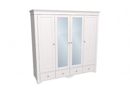 Шкаф 4-х дверный с 2 зеркалами БЕЙЛИ