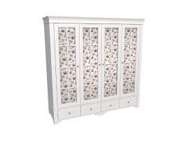 Шкаф 4-х дверный со стеклом БЕЙЛИ