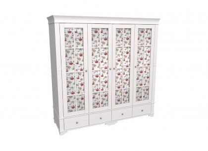 Шкаф 4-х дверный со стеклом БЕЙЛИ