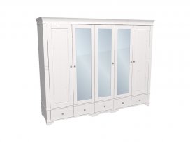 Шкаф 5-дверный с 3 зеркалами БЕЙЛИ