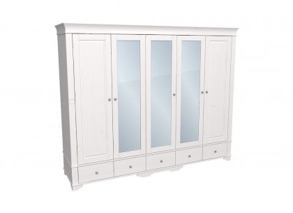 Шкаф 5-дверный с 3 зеркалами БЕЙЛИ