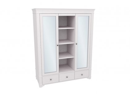 Шкаф с 2-мя зеркальными дверями и полками БЕЙЛИ