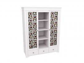 Шкаф с 2-мя стеклянными дверями и полками БЕЙЛИ 