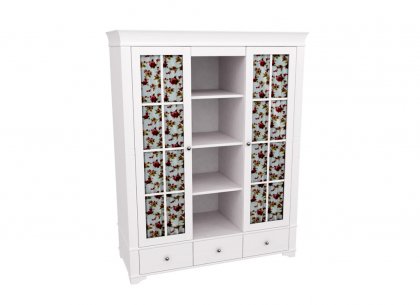 Шкаф с 2-мя стеклянными дверями и полками БЕЙЛИ 