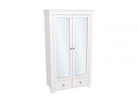 Шкаф 2-х дверный с зеркальными дверями БЕЙЛИ