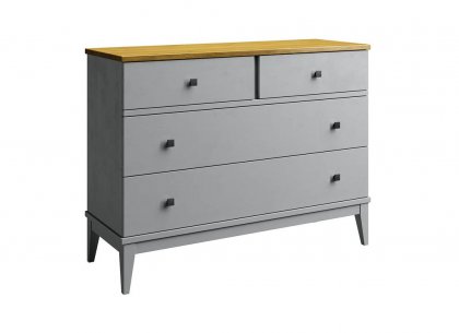 Комод Бон Вояж 04 (серый 7042/антик 24)