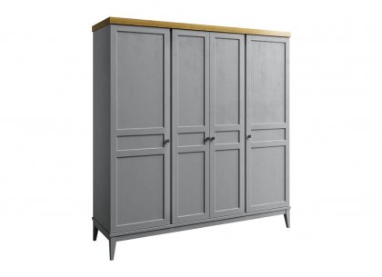 Шкаф для одежды Бон Вояж 40 (серый 7042/антик 24)