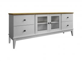 Тумба ТВ Бон Вояж 024 (белый лак/антик 24) ФА