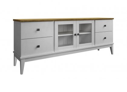 Тумба ТВ Бон Вояж 024 (белый лак/антик 24) ФА