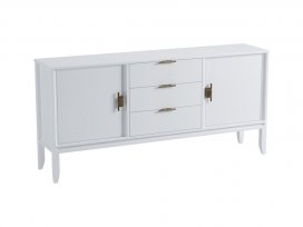 Комод Бридж 2 двери 3 ящика (тумба 23) (белый лак) 91023