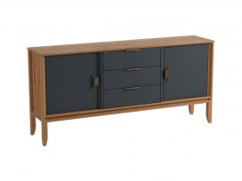 Комод Бридж 2 двери 3 ящика (тумба 23) (браун / серый 7012) 96023