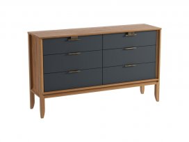 Комод Бридж 6 ящиков (комод 06) (браун / серый 7012) 96006