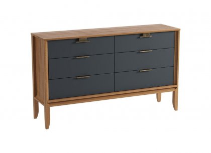 Комод Бридж 6 ящиков (комод 06) (браун / серый 7012) 96006
