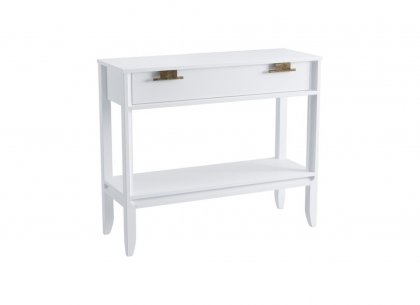 Консоль Бридж 1 ящик и полка (белый лак) 91901