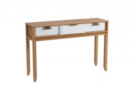 Консоль Бридж 3 ящика (браун / белый лак) 92903