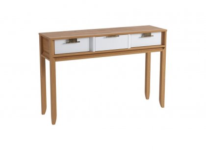 Консоль Бридж 3 ящика (браун / белый лак) 92903