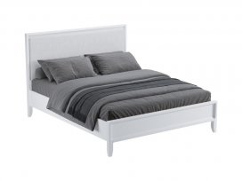 Кровать Бридж 160х200 с мягким изголовьем (белый лак) 91160М