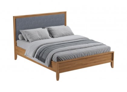 Кровать Бридж 160х200 с мягким изголовьем (браун / серый 7012) 96160М