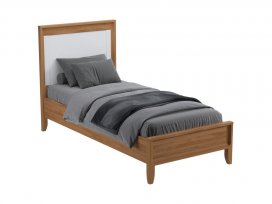 Кровать Бридж 90х200 (браун / белый лак) 92090