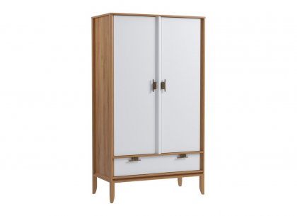 Шкаф 2х дверный Бридж (браун / белый лак) 92021