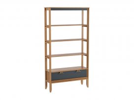 Стеллаж Бридж сквозной широкий с 1 ящиком (стеллаж 001) (браун / серый 7012) 96201