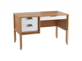 Стол письменный Бридж однотумбовый (браун / белый лак) 92300